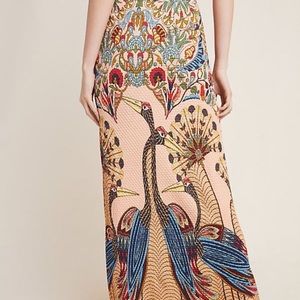 Anthropologie farm rio crane skirt